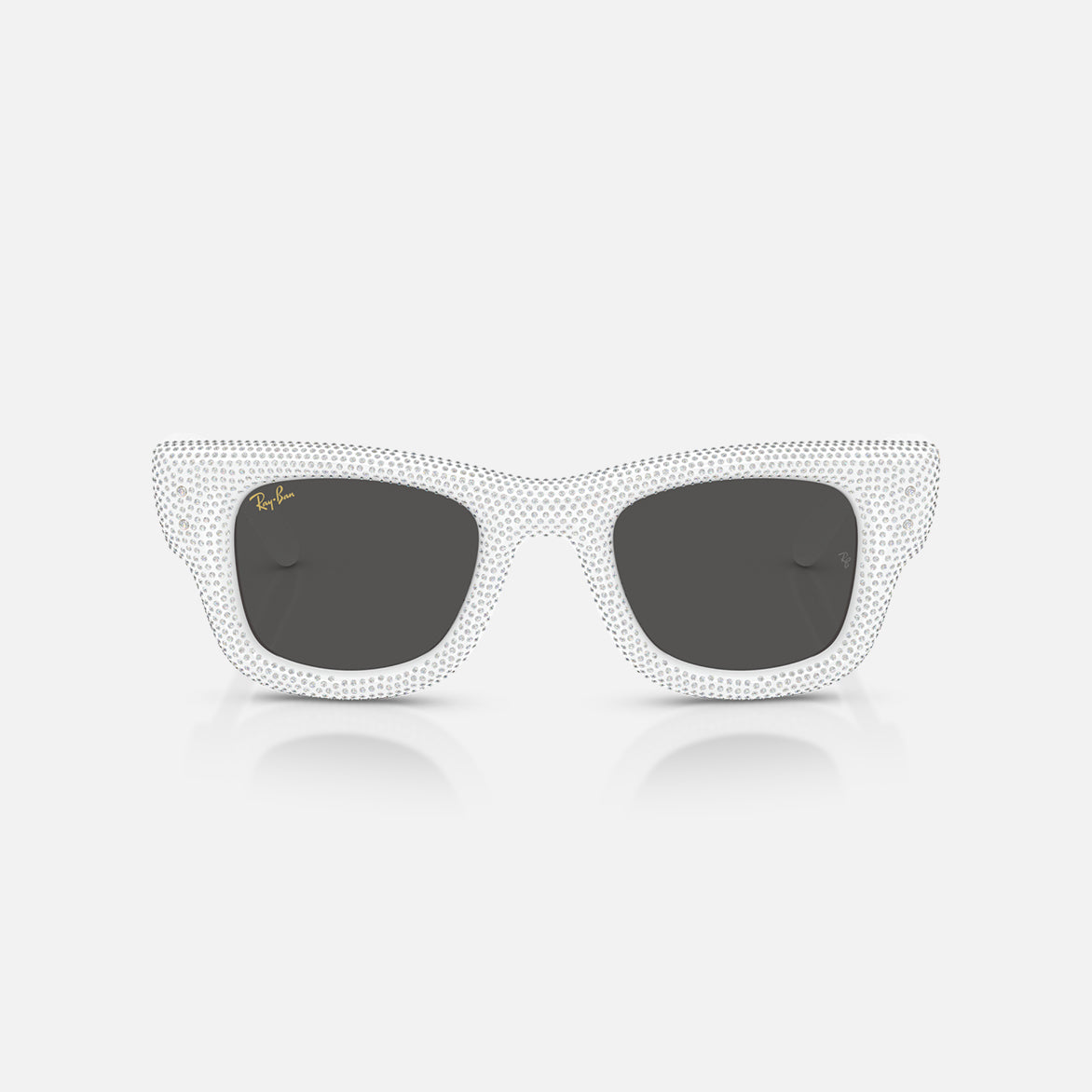 A$AP ROCKY X RAY-BAN WAYFARER PUFFER CRYSTAL PAVÉ EDITION - WHITE