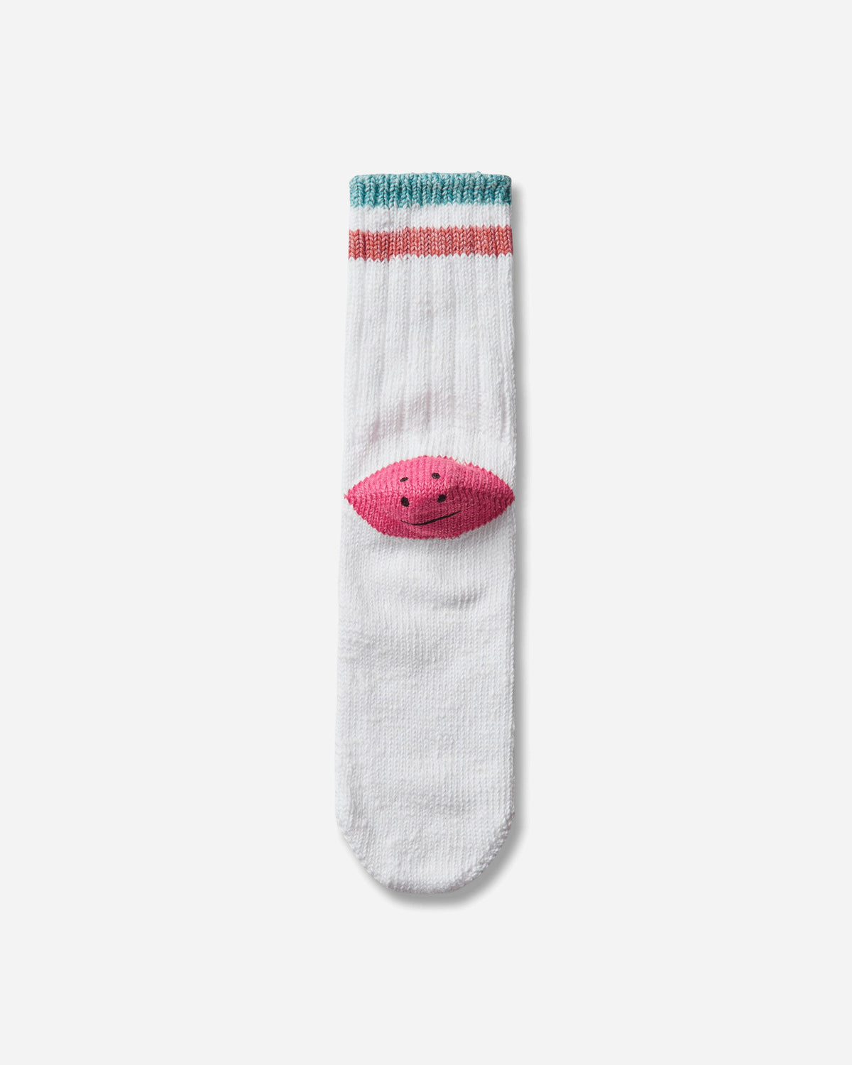 60 Yarns Ivy Rainbowy Happy Heel-Hold Socks White / Pink