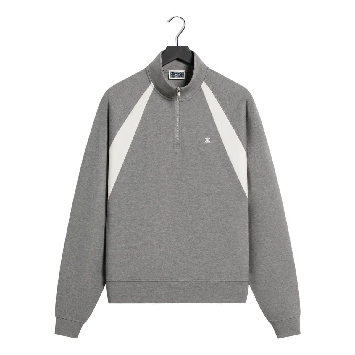 KITH Ponte Novak Quarter Zip 'Medium Heather Grey' KHMA030139-154 - KITH Professional Edition
