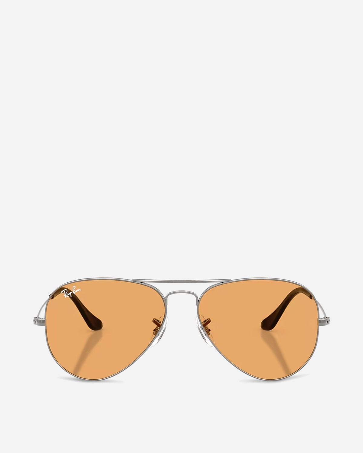 Aviator Sunglasses Polished Silver / Orange Photocromic