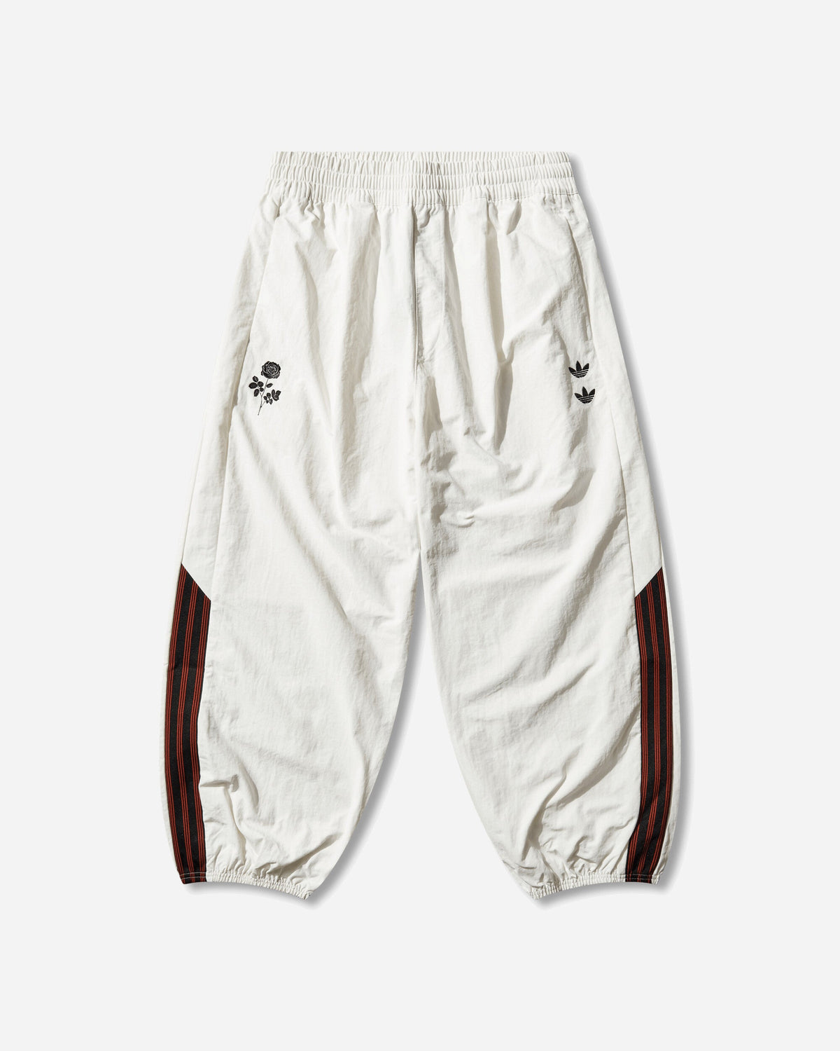 Men's Willy Chavarria Woven Track Pants Off White