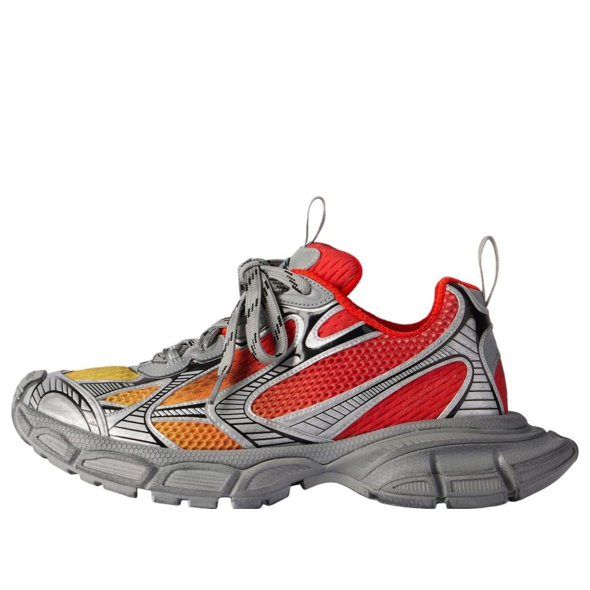 Balenciaga 3XL Gradient Sneakers 'White Red Orange' 734734W3XGM6711