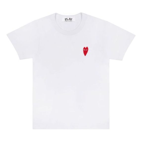 (WMNS) COMME des GARCONS PLAY Thin Heart Logo Tee 'White' AZ-T229-051-3