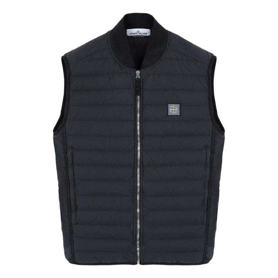 STONE ISLAND Loom Woven Lightweight Down Gillet 'Black' 7415G0225-V0029