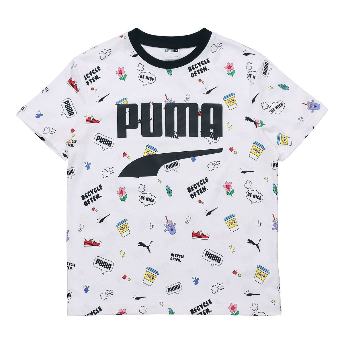 PUMA Awareness AOP T-Shirt 'White Black' 532033-02