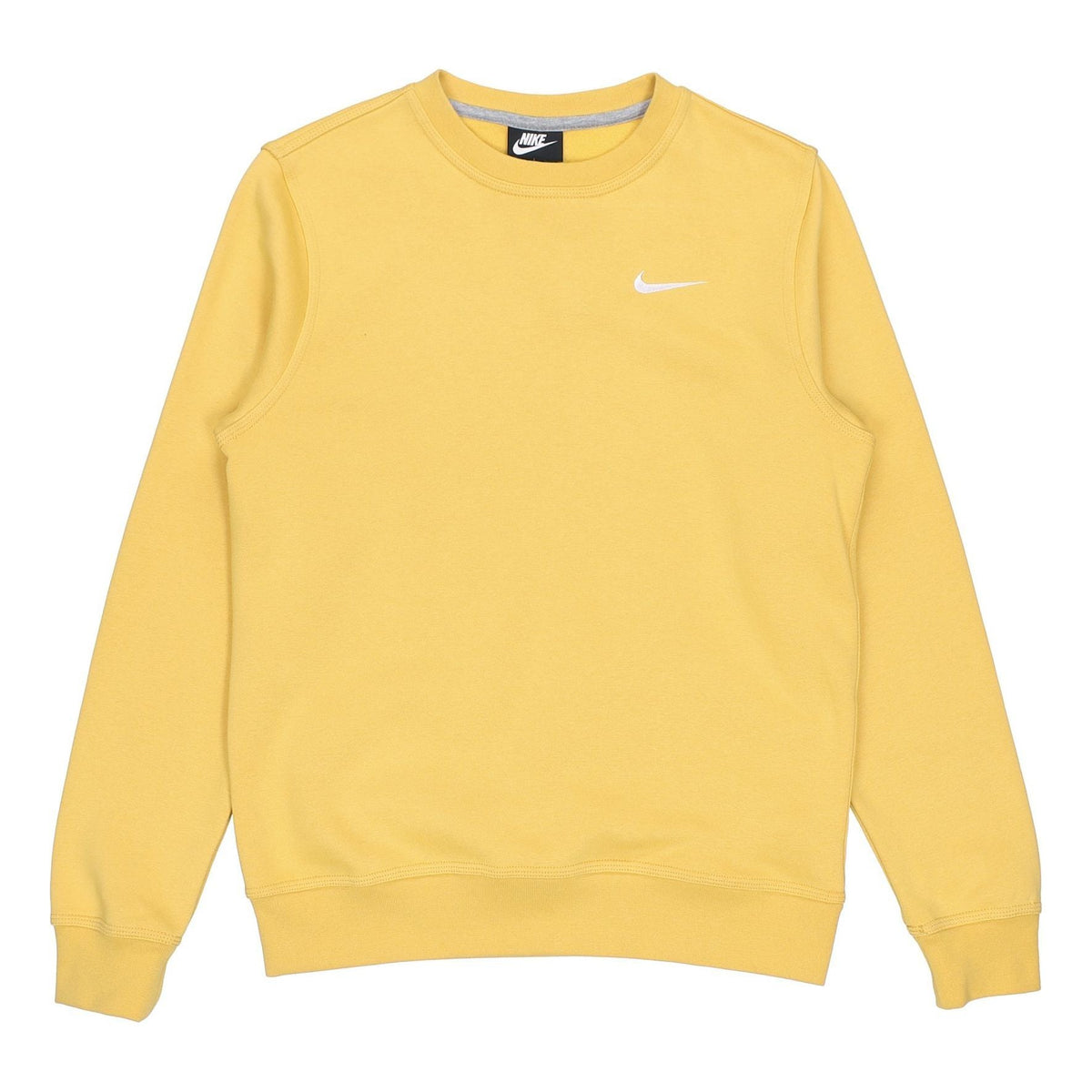 Men's Nike FW21 Solid Color Fleece Lined Stay Warm Pullover Yellow 916609-761