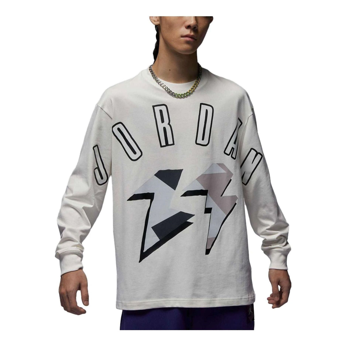 Air Jordan Flight MVP Long-Sleeve T-Shirt 'Grey' FD6944-133