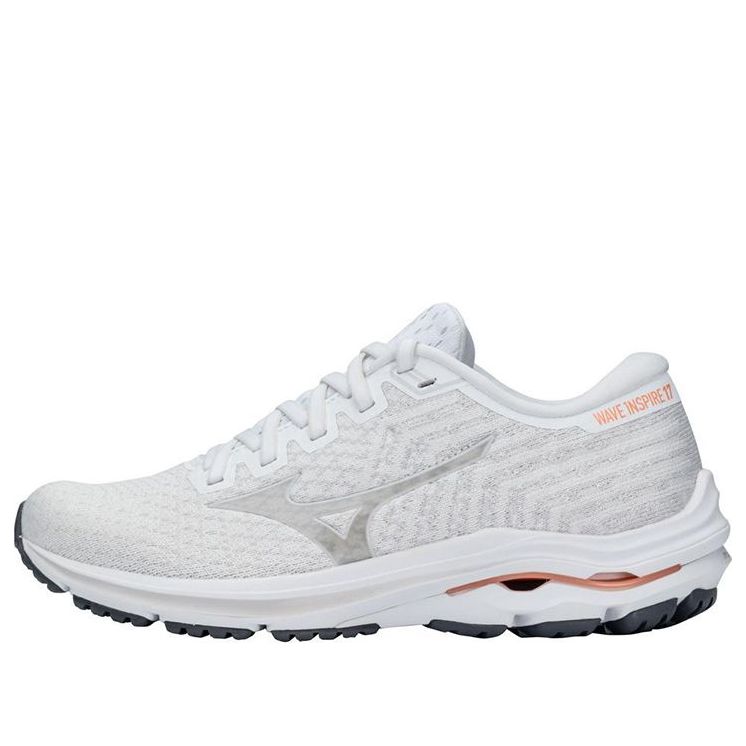 (WMNS) Mizuno Wave Inspire 17 Waveknit 'White Papaya' J1GD211333