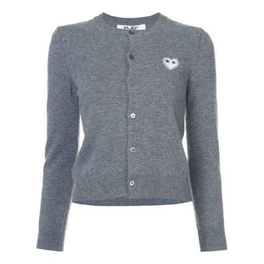 (WMNS) COMME des GARCONS PLAY Cardigan White Emblem 'Grey' AZ-N061-051-3