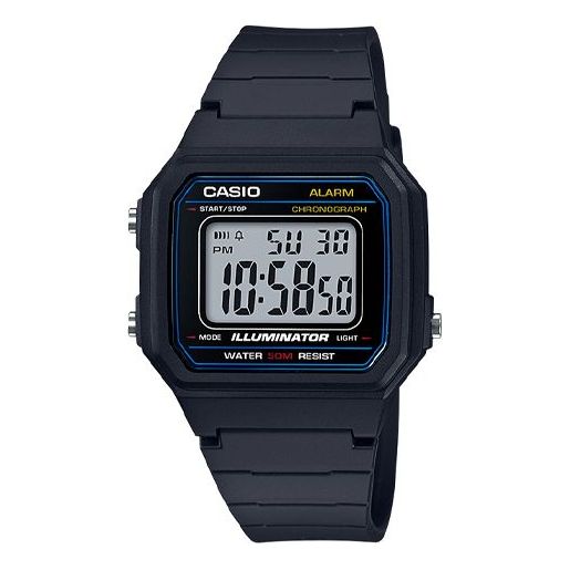 CASIO Sports Quartz Waterproof Mens Black Digital W-217H-1AVDF