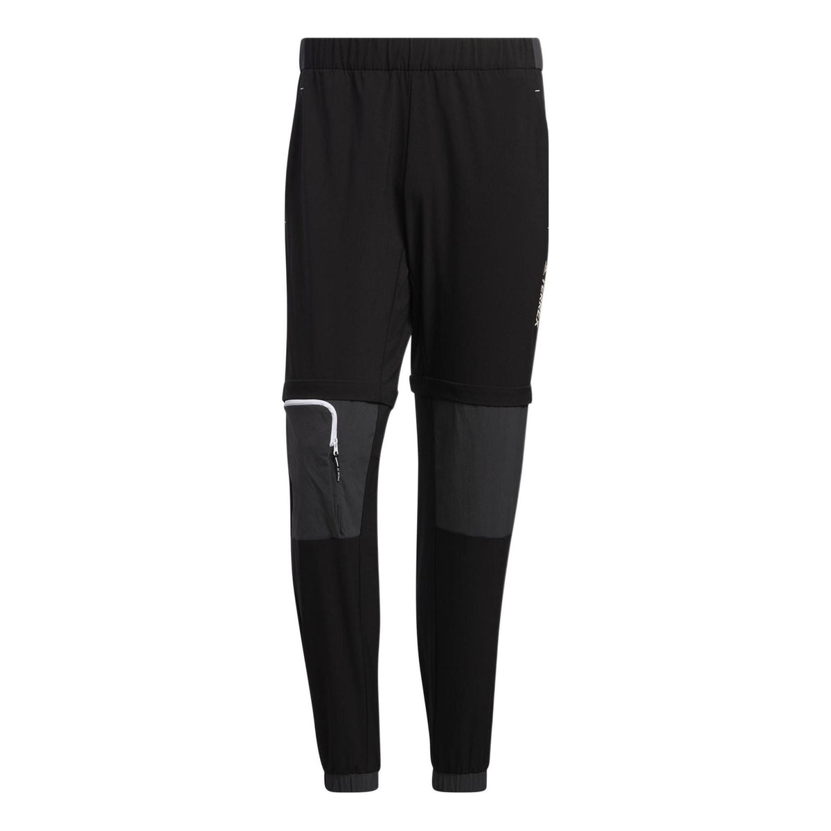 Men's adidas Voyager Detachable Pants Elastic Waistband Bundle Feet Sports Pants/Trousers/Joggers Black HE5257