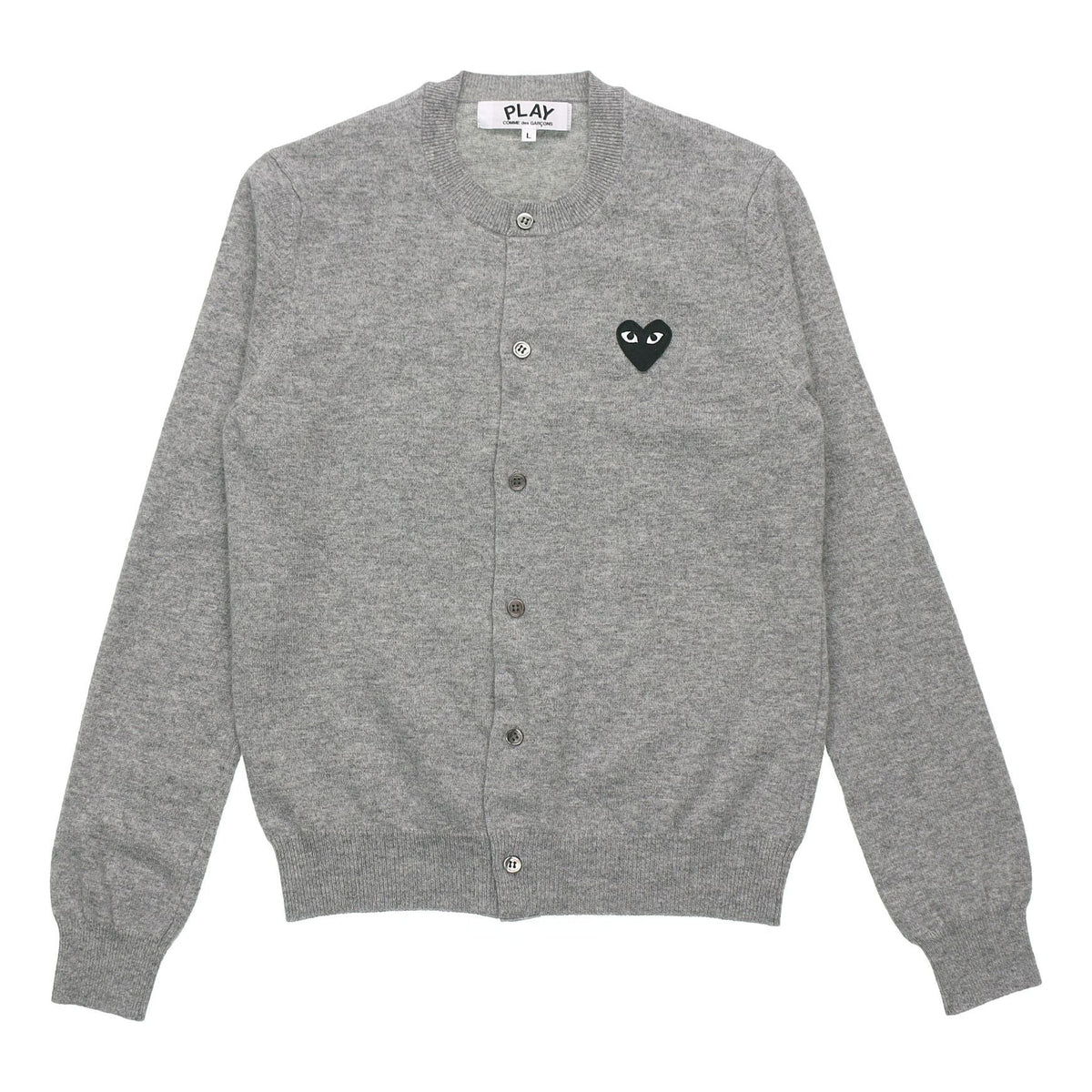 (WMNS) COMME des GARCONS PLAY Cardigan Black Heart 'Grey' AZ-N023-051-2