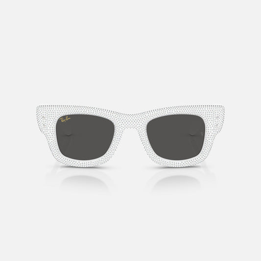 A$AP ROCKY X RAY-BAN WAYFARER PUFFER CRYSTAL PAVÉ EDITION - WHITE