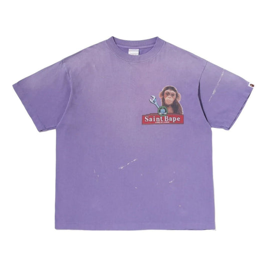 A Bathing Ape x Saint Mxxxxxx T-Shirt 'Purple' 0ZXTEM905091RPPX