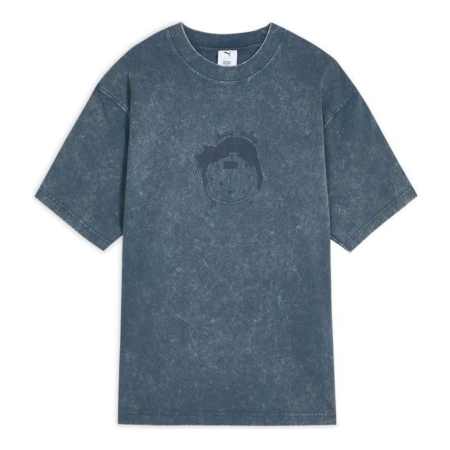 PUMA x Monday Sleeping Club Washed T-Shirt 'Evening Blue' 638986-97