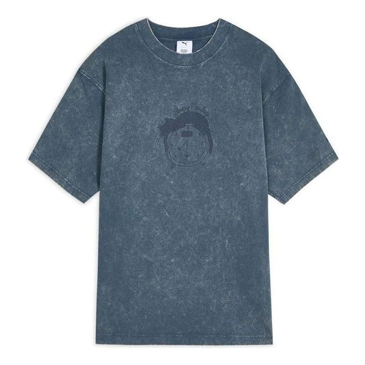 PUMA x Monday Sleeping Club Washed T-Shirt 'Evening Blue' 638986-97