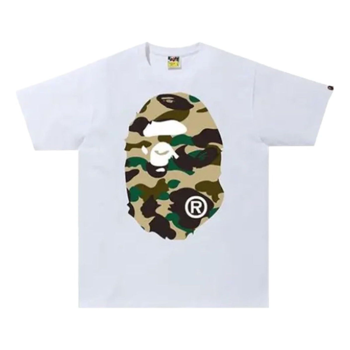 A Bathing Ape 1st Camo Big Ape Head T-Shirt 'White Yellow' 1M30110015-WHITE-YELLOW