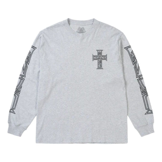 Palace Y So Cross Long-Sleeve T-Shirt 'Grey Marl' P30LS001