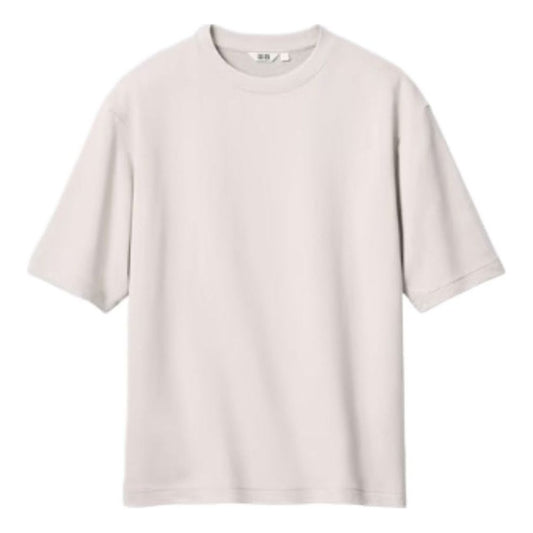 UNIQLO U AIRism Cotton Half Sleeve Oversized T-Shirt 'Light Gray' 482295-02