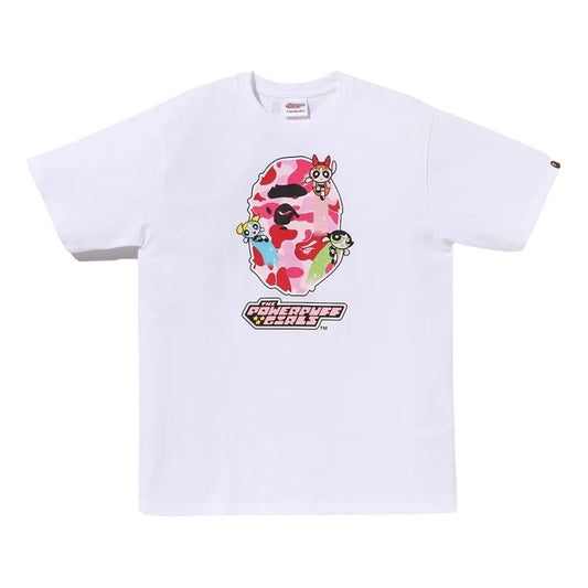 A Bathing Ape X The Powerpuff Girls Ape Head T-Shirt 'White' 1L73-210-091-WH