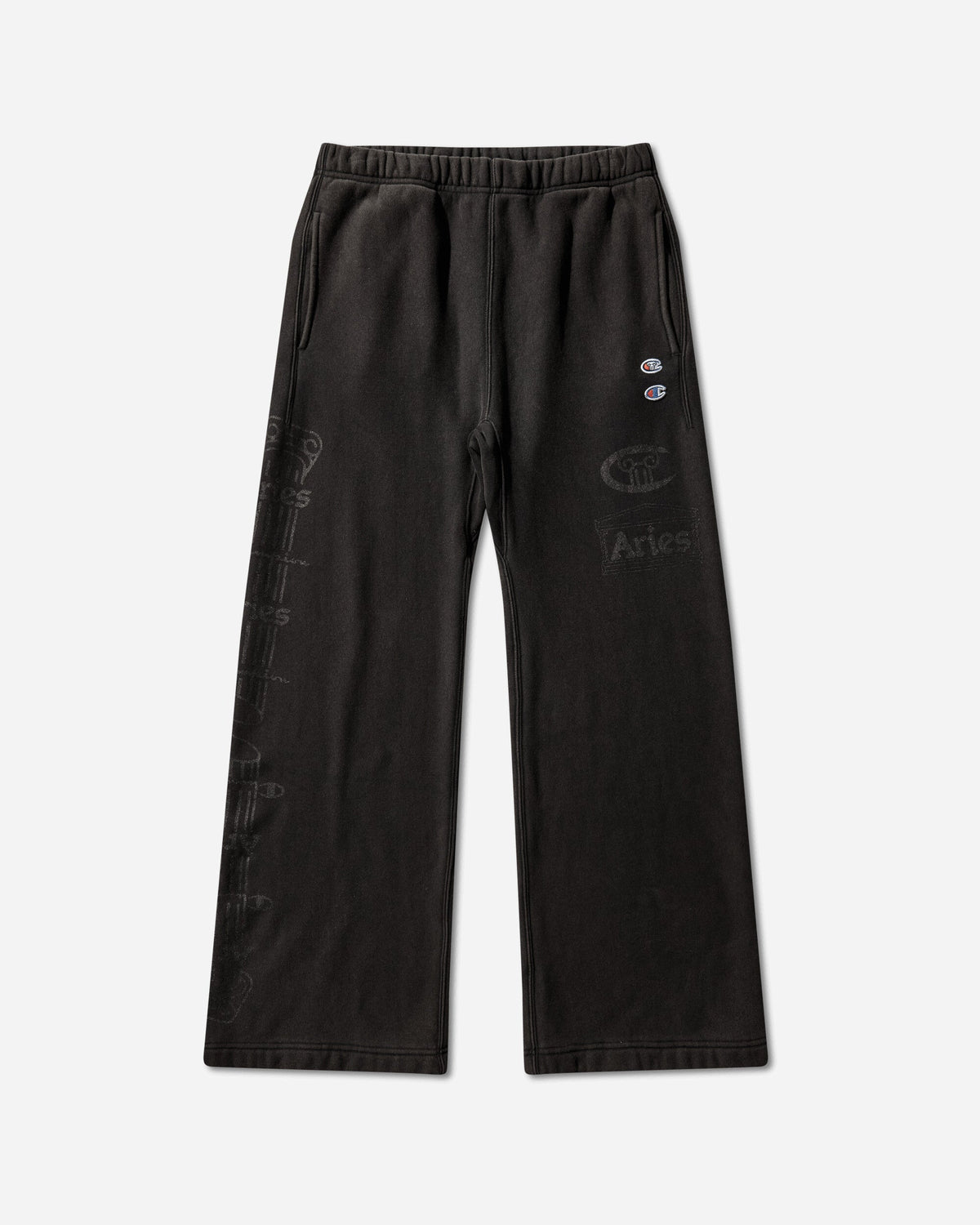 Aries Colonna Straight Sweatpants Black