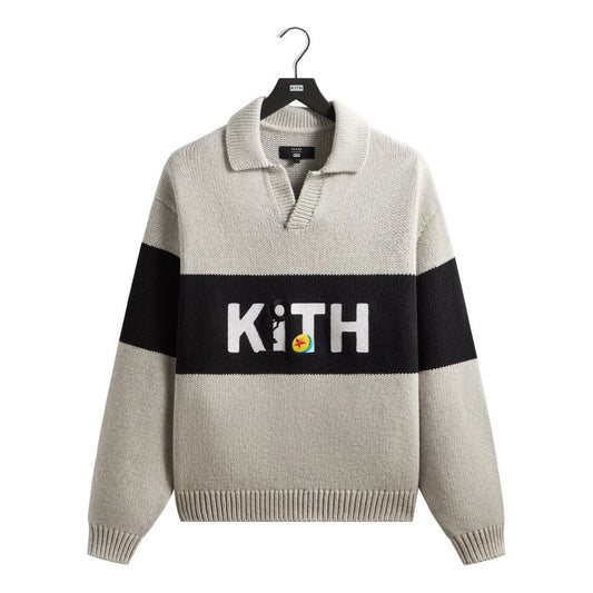 KITH x Disney Pixar Nelson Rugby Sweater 'Light Heather Grey' KHM034429-002