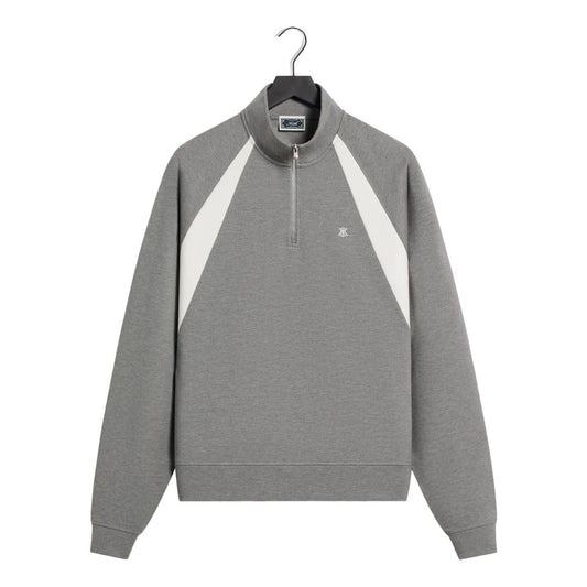 KITH Ponte Novak Quarter Zip 'Medium Heather Grey' KHMA030139-154 - KITH Professional Edition