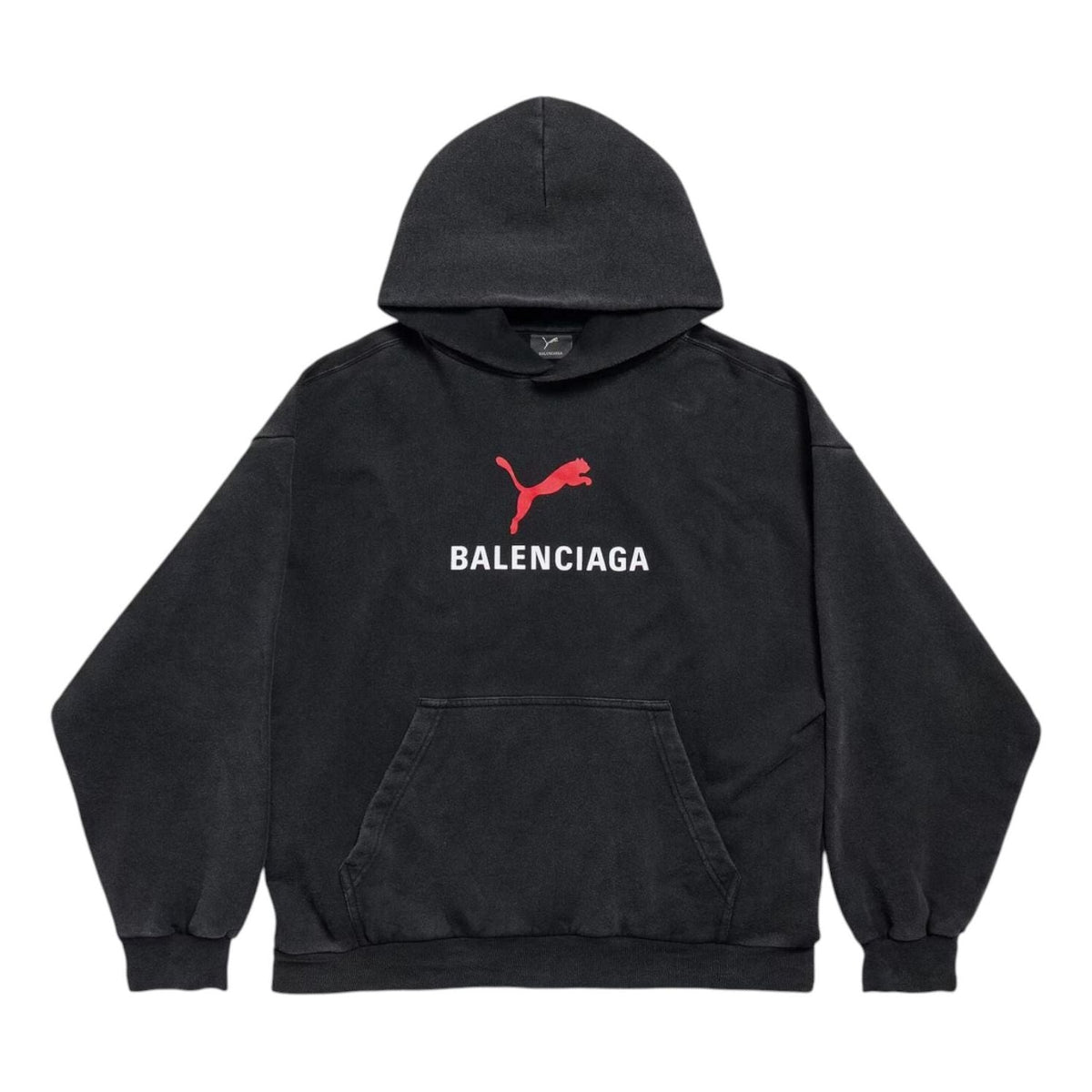 Balenciaga x Puma Hoodie Medium Fit 'Black Faded' 767877TTVA41041