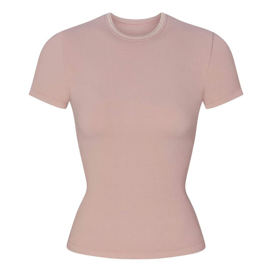 (WMNS) Nike x SKIMS Ribbed Seamless Baby T-Shirt 'Himalayan' SSSSL9718W-HEC