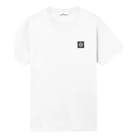 STONE ISLAND 2100027 60/2 Slim-Fit Compass Patch T-Shirt 'White' L1S1521000-27S0013-V0041