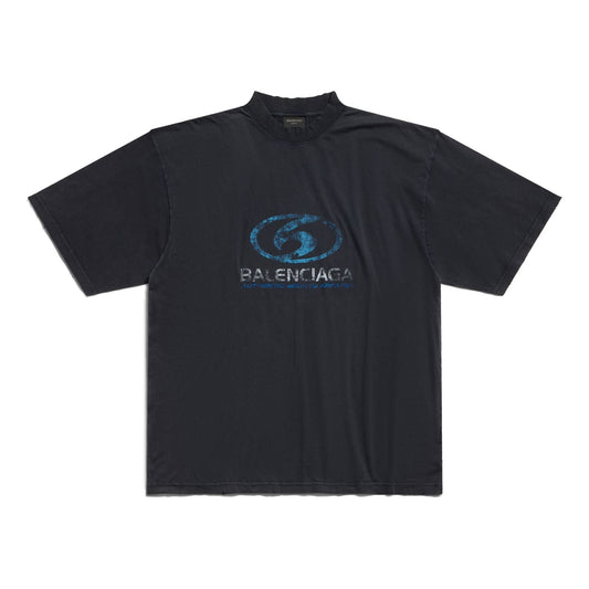 Balenciaga Surfer T-shirt Medium Fit 'Black Blue' 764235TPVM31412
