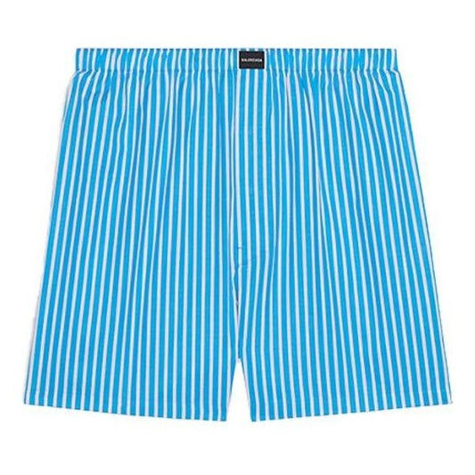 Balenciaga FW21 Striped Shorts 'Blue' 6583964A8B74900