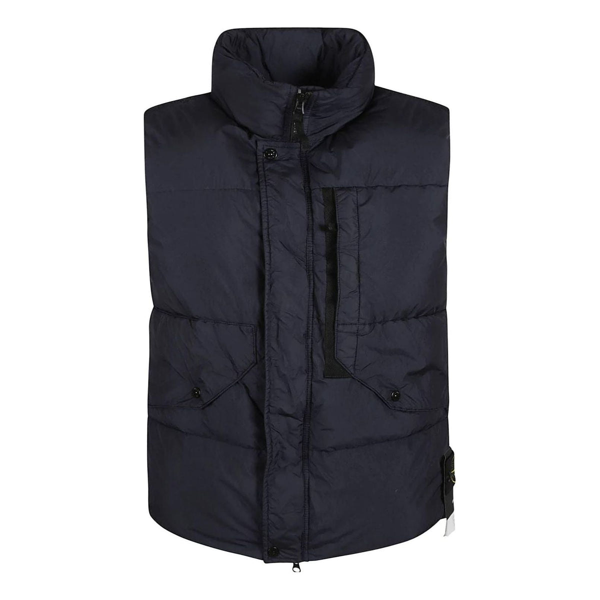 STONE ISLAND Logo Patch High-neck Padded Vest 'Navy' 7915G0423-V0020