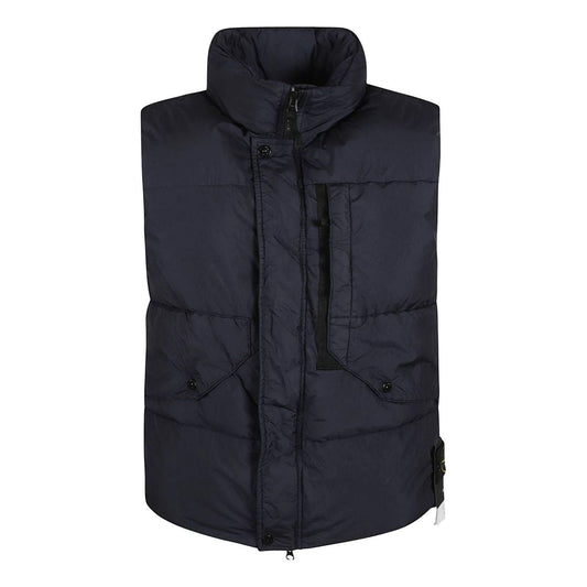 STONE ISLAND Logo Patch High-neck Padded Vest 'Navy' 7915G0423-V0020