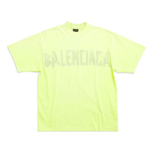 Balenciaga Tape Type T-shirt Medium Fit 'Fluo Yellow' 739784TOVA97204