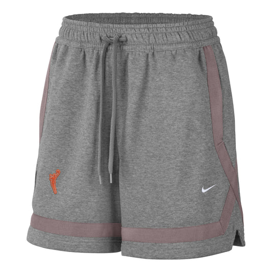 (WMNS) Nike WNBA 5" Studio Fleece Shorts 'Dark Grey Heather Taupe Grey White' IO7153-063