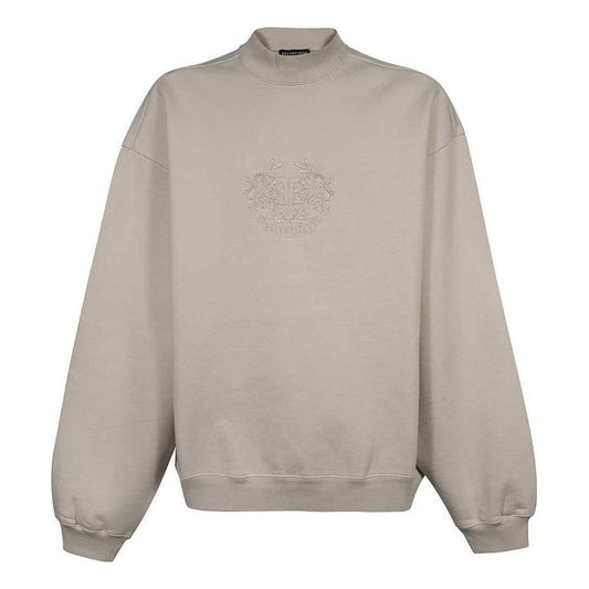 Balenciaga Embroidery Logo Crewneck Sweatshirt 'Beige' 656999-TKV74-2966