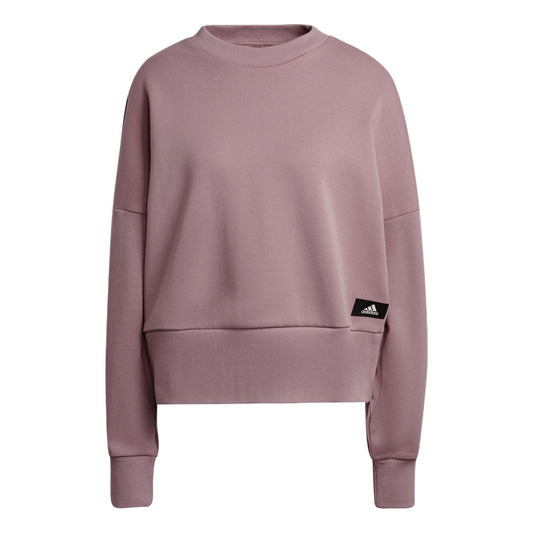 (WMNS) adidas W Fi 3s Crew Stripe Sports Round Neck Pullover Long Sleeves Purple Pink Hoodie HD8998