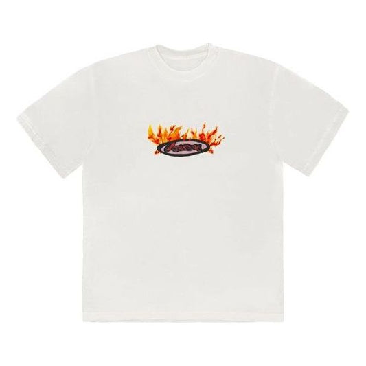 Travis Scott Cactus Jack Flame T-shirt 'Cream' CJFN-SS34