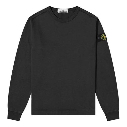 STONE ISLAND Garment Dyed Lightweight Crew Sweatshirt 'Black' 731564450-V0029