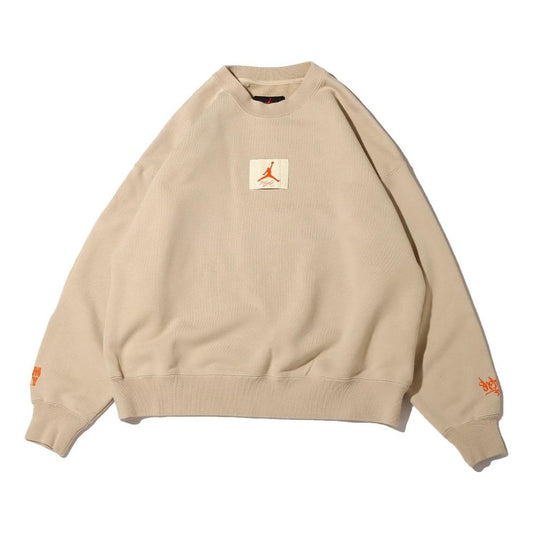 (WMNS) Air Jordan x Shelflife Crew-Neck Sweatshirt 'Tan' DV7014-206