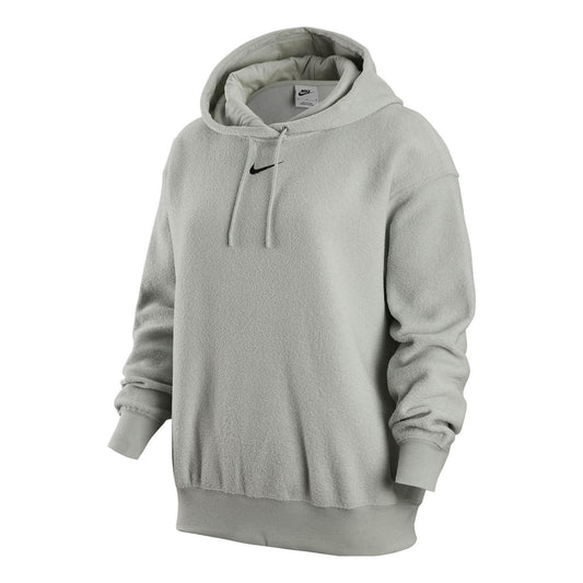 (WMNS) Nike Sportswear Logo Hoodie 'Grey' DV7100-014