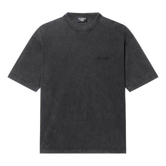 Balenciaga Logo T-Shirt Medium Fit 'Grey' 612966TLVB91146