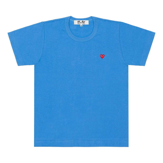 COMME des GARCONS PLAY Color Series T-Shirt Small Red Heart Emblem 'Blue' AZ-T314-051-1