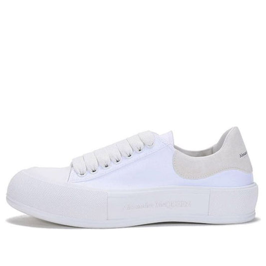 Alexander McQueen Deck Skate Plimsoll Lace Up 'White' 654594W4MV79000