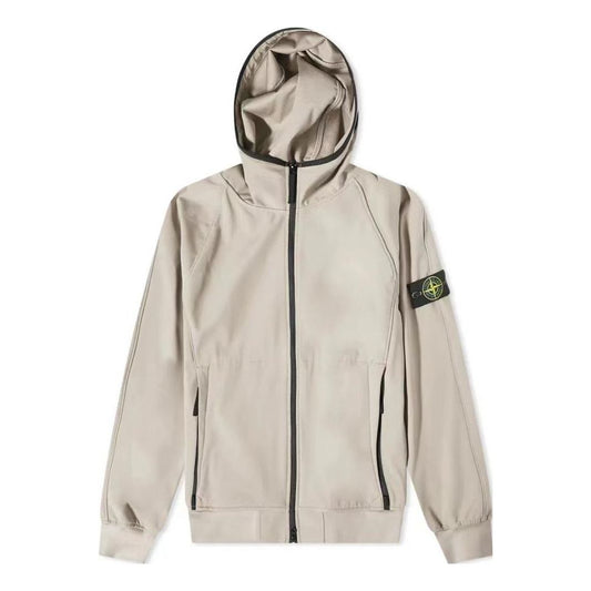STONE ISLAND Light Soft Shell-R Hooded Jacket 'Dove Grey' 781540927-V0092