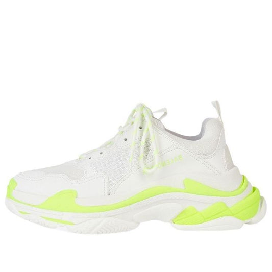 (WMNS) Balenciaga Triple S Sneakers 'White Fluorescent Yellow' 524039W2CA37390