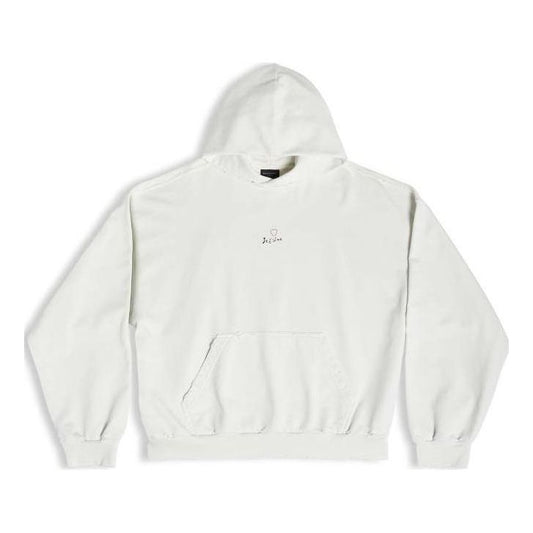 Balenciaga Je t'aime Hoodie Medium Fit 'White' 742603TOVM89079
