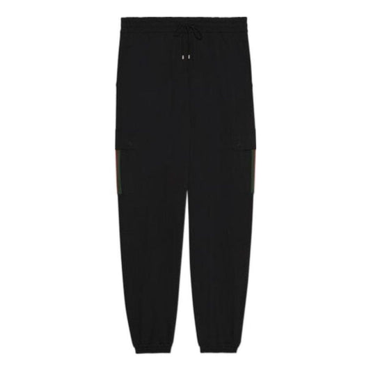Gucci Cotton Jersey Jogging Pant With Web 'Black' 752189-XJFQV-1043