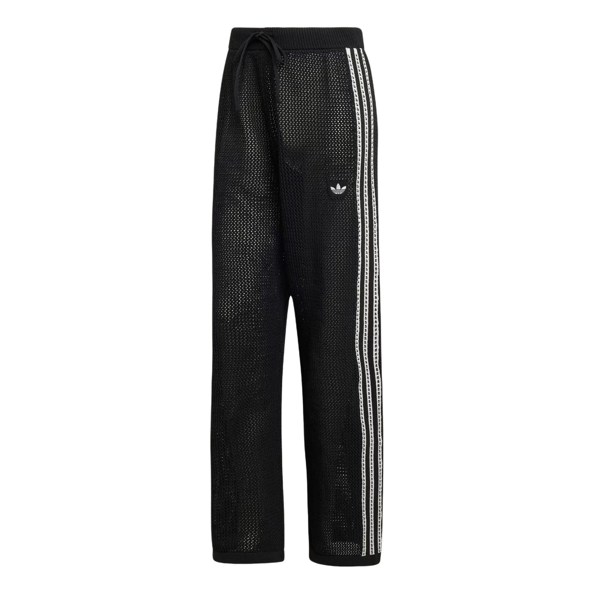 (WMNS) adidas Originals Knitted Crochet Firebird Track Pants Asia Sizing 'Black' KC6494